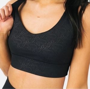 ZYIA Black Paisley LnT Strappy Bra XXXL